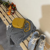 Red Fashion Shoulder Bags for Women Vintage Solid Color Small Aesthetic Crossbody Bag All-match Simple New Female Handbag